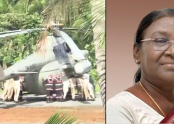 দুর্ঘটনার কবলে রাষ্ট্রপতি দ্রৌপদী মুর্মুর হেলিকপ্টার, তবে বড় দুর্ঘটনা হয়নি